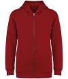 NS405 Native Spirit Kids Full Zip Hoodie hibiscus red colour image